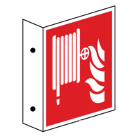 Brandschutzzeichen Fahnenschild Löschschlauch ISO 7010 Warnschild Schild Verbotsschild Rettungsschild