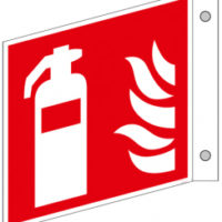 Brandschutzzeichen Fahnenschild Feuerlöscher ISO 7010