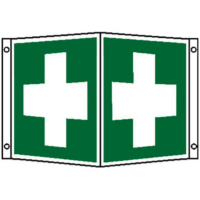Rettungszeichen Winkelschild Erste Hilfe ISO 7010 und BGV A8 Warnschild Schild Verbotsschild Rettungsschild