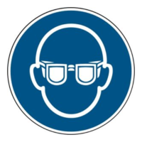 Gebotszeichen Augenschutz benutzen ISO 7010 - Kunststoff 200 mm Warnschild Schild Verbotsschild Rettungsschild