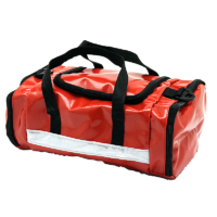 Kulturtasche Feuerwehrdesign Haken zum Aufhängen 2 Seitentaschen mit Reißverschluss 2 Tragegriffe Reflexstreifen