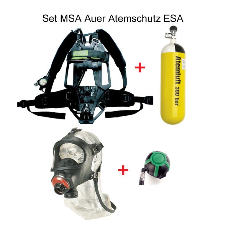 Set MSA Auer Atemschutz ESA Geräte Mietangebot